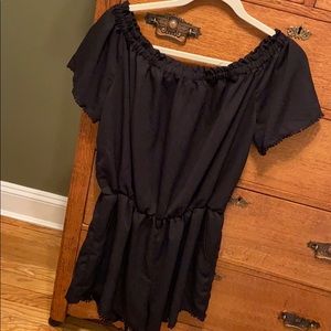 Black Off The Shoulder Romper